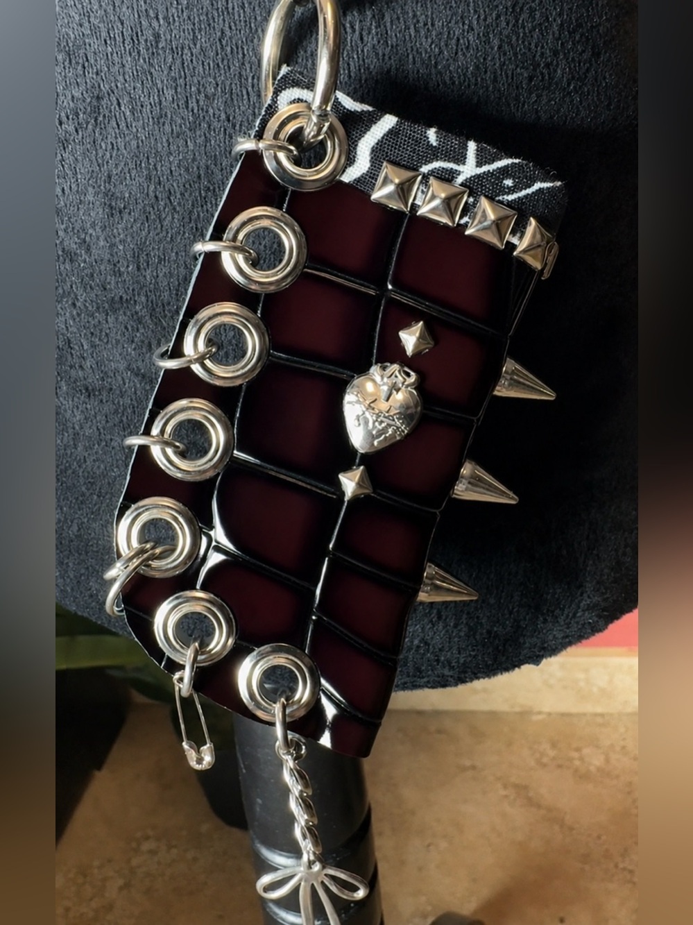 Edgy Handmade Studded Light-case Accessory - Picture 3 of 3